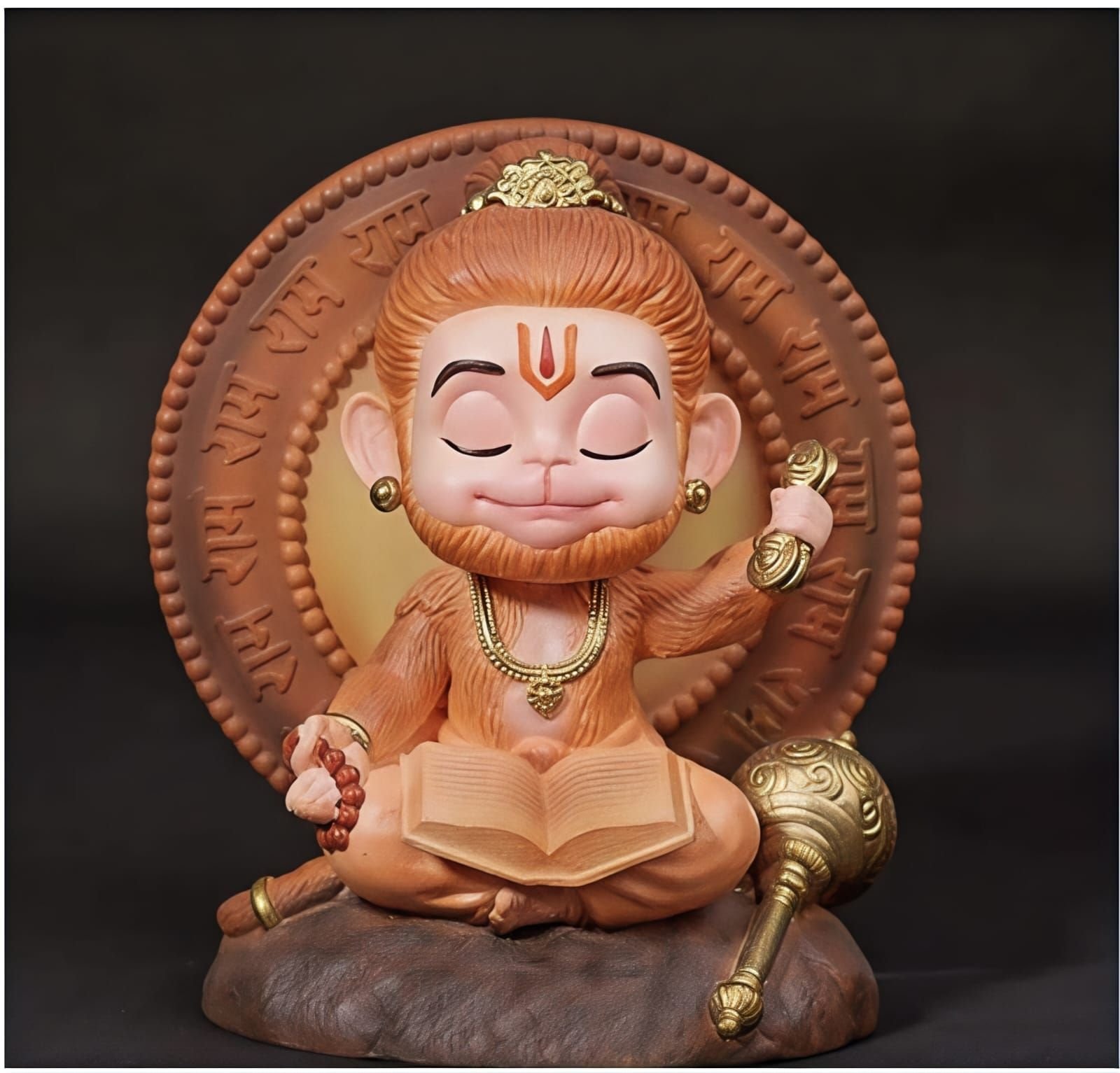 Bal Hanuman Reading Blessing Idol