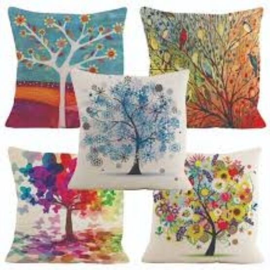 Multicolor Printed Cushion Cover
