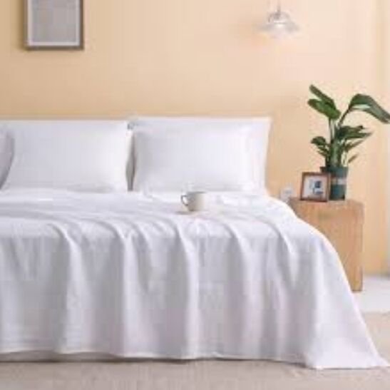 White Cotton Bed Sheet