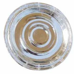 Round Disposable Silver Paper Plate