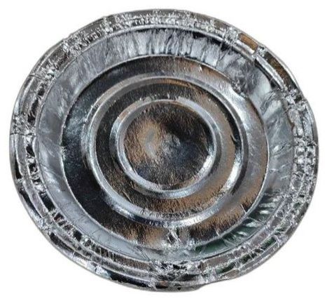 6 Inch Plain Silver Foil Paper Plate