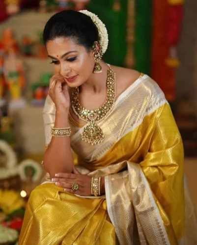 Gold Tissue Kanchipuram Saree