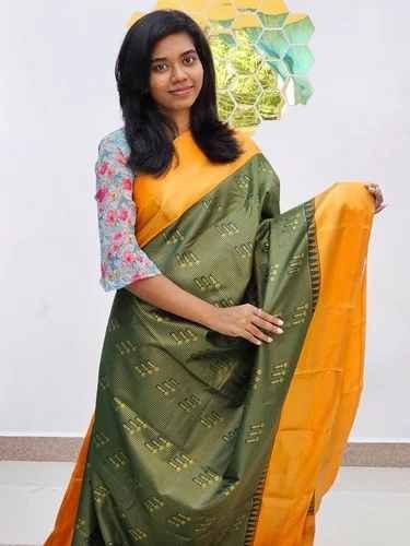 Korvai Kanchipuram Silk Saree