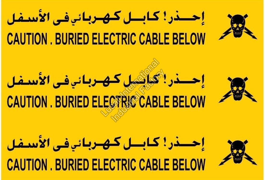 Electric Cable 3 Lines Warning Tape