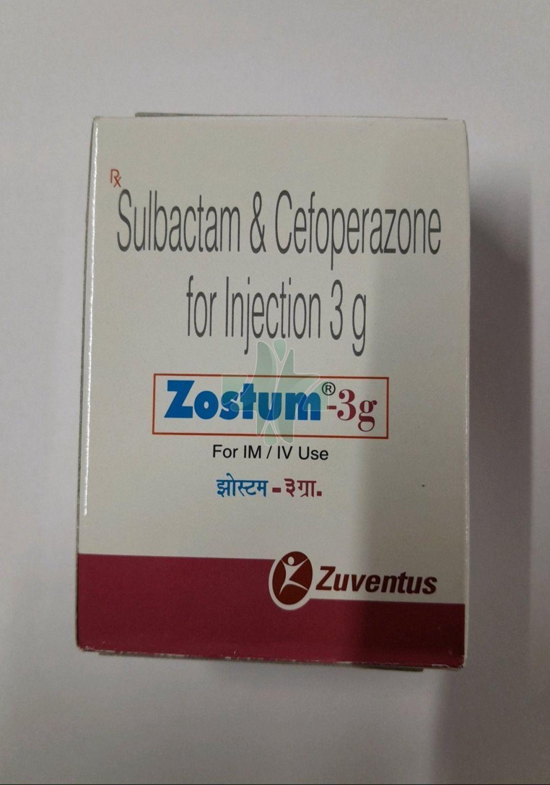 Zostum 3G Sulbacam Cefoperazone Injection