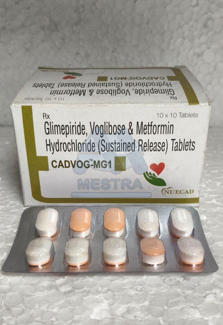 Cadvog Mg1 Glimepiride Voglidose Hydrochloride Tablets