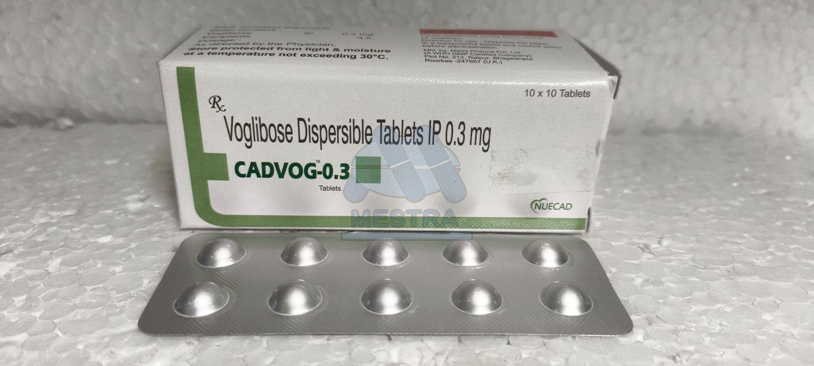 Cadvog Voglibose Dispersible 0.3mg Tablets