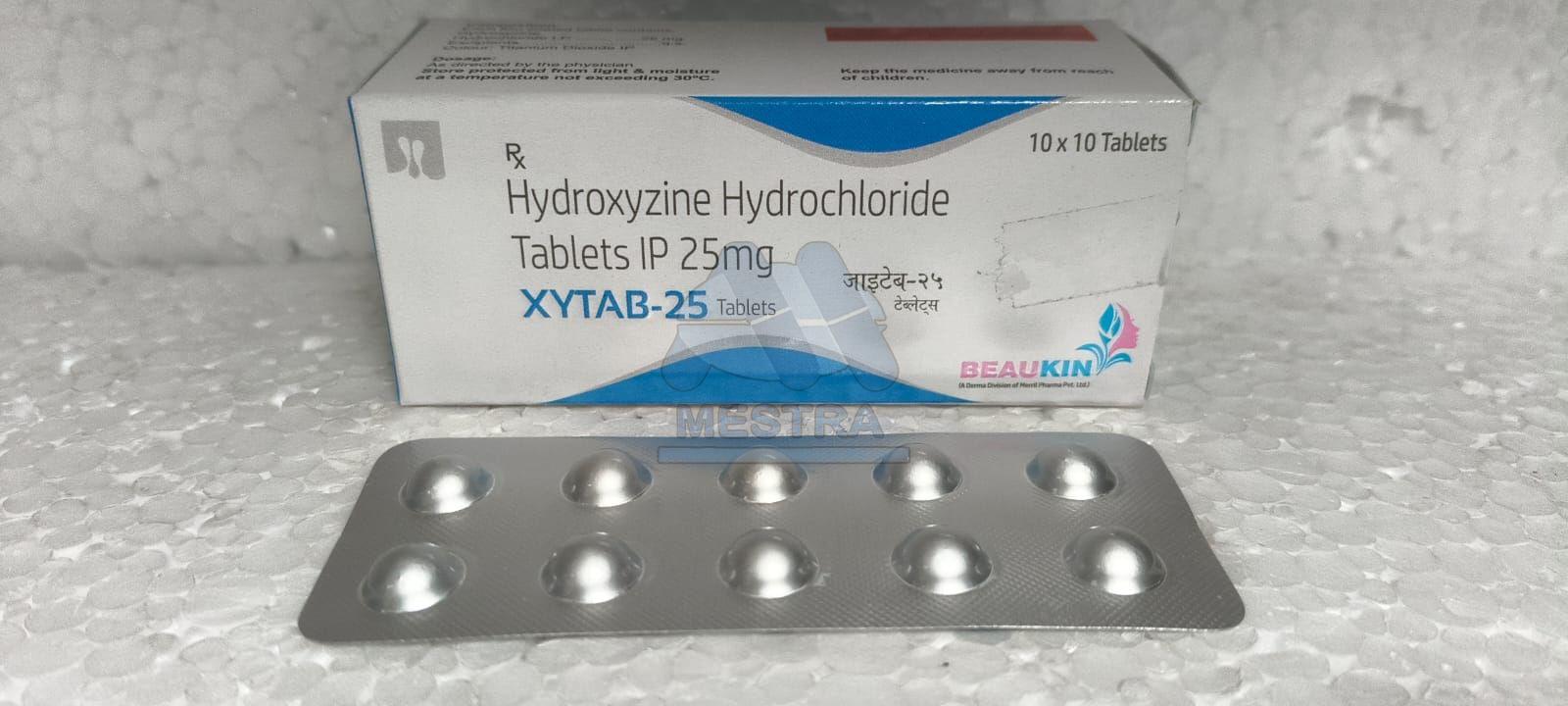 Xytab 25mg Hydroxyzine Hydrochloride Tablets