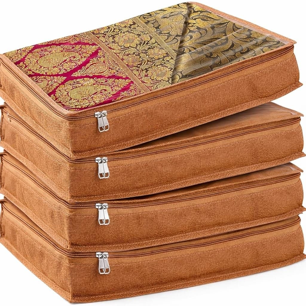 4 Pieces Non Woven Saree Packing Bag