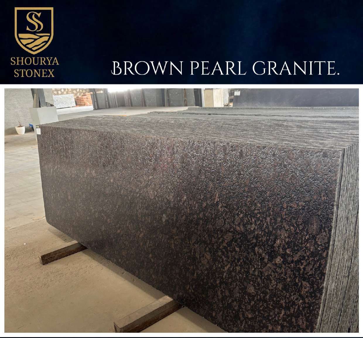 Brown Pearl Granite Slab