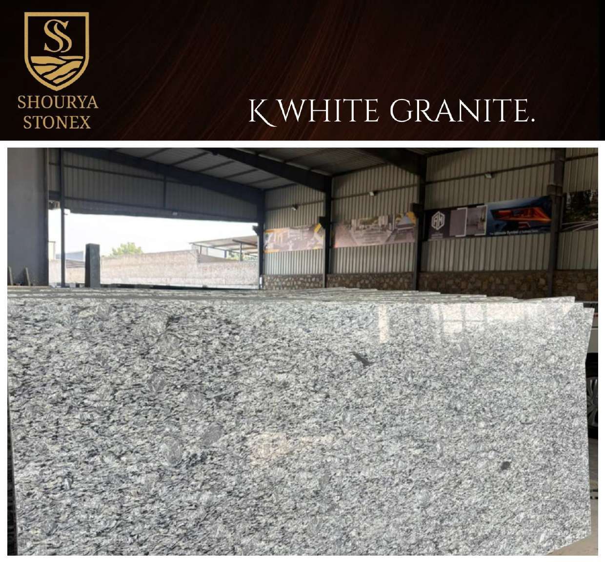 K White Granite Slab