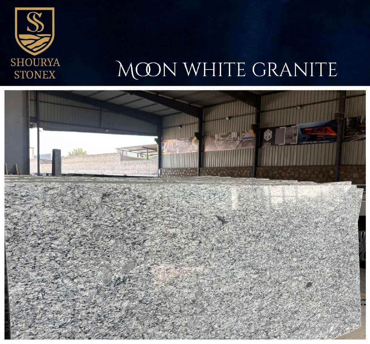 Moon White Granite Slab