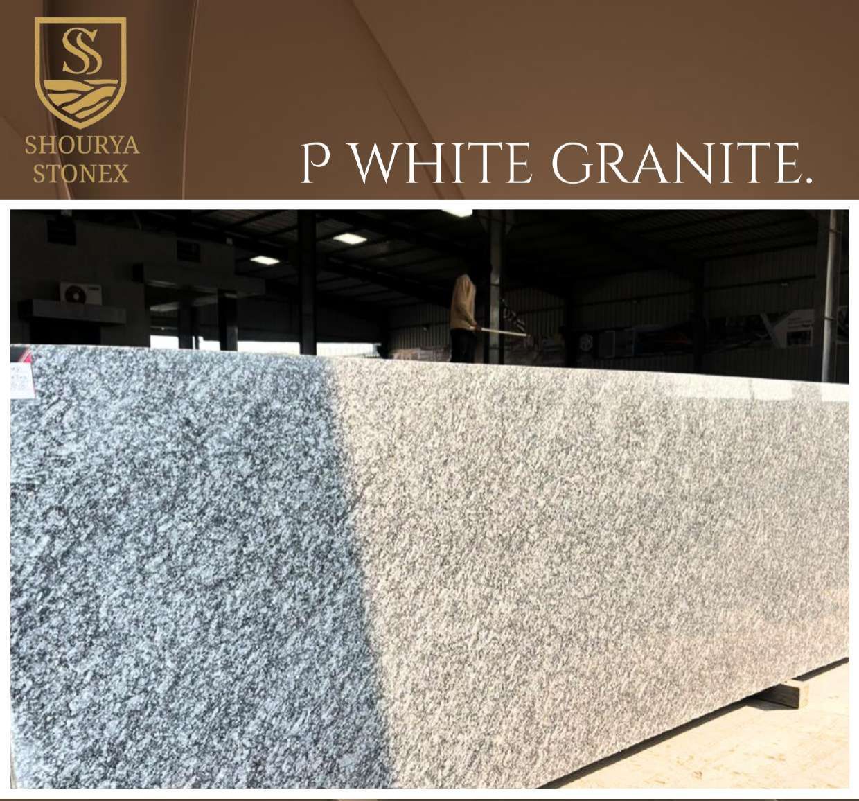 P White Granite Slab