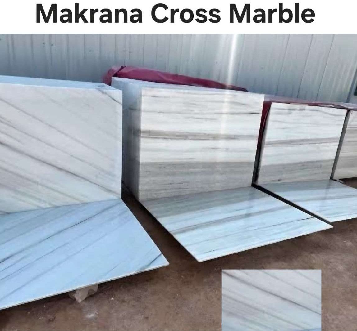 Polished Makrana Cross Marble Slab