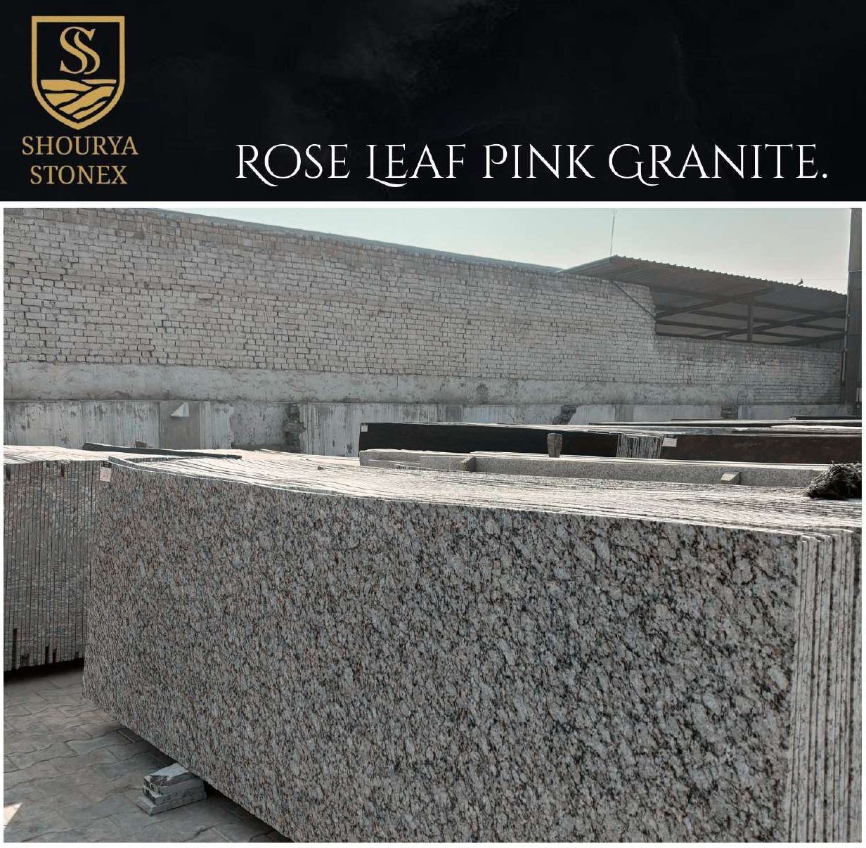 Rose Leaf Pink Granite Slab