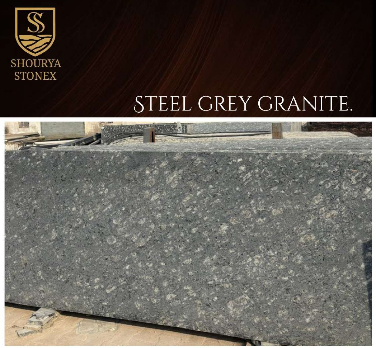 Steel Grey Granite Slab