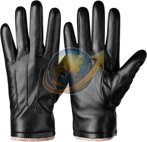 Black Safety Leather Gloves