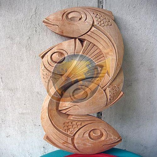Decorative Wooden Fish Showpiece