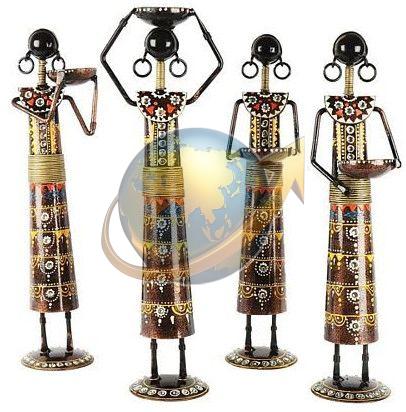 Iron Tribal Lady T-Light Holder