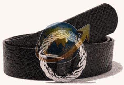 Mens Designer Black Leather Belt