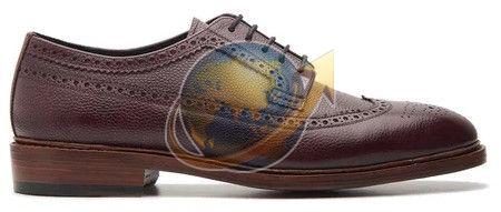 Mens Leather Brown Derby Shoes