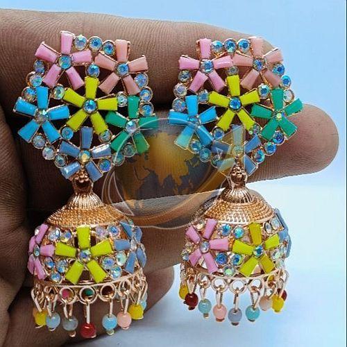 Multicolor Imitation Jhumka Earrings