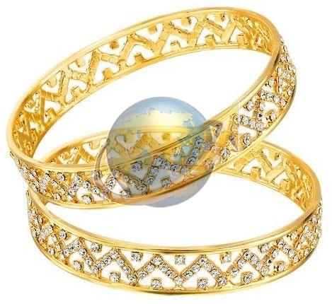 Party Wear Golden Imitation Stone Bangle