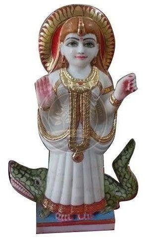 12 Inch Marble Khodiyar Maa Statue