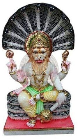 Marble Narasimha Avatar Statue