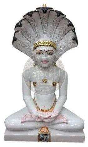 Marble Shwetambar Parshwanath Jain Statue