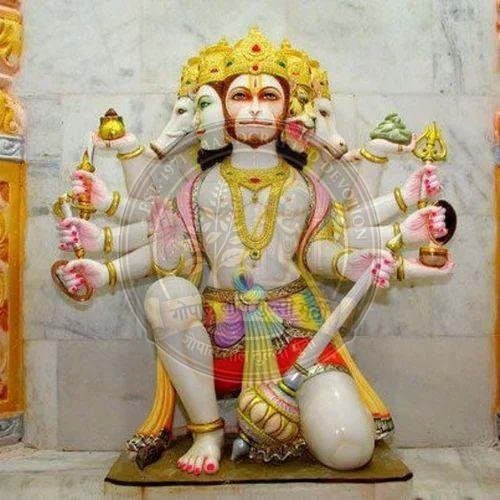 Panchmukhi Hanuman Marble Statue