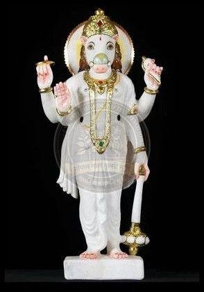 White Makrana Marble Varaha Avatar God Statue
