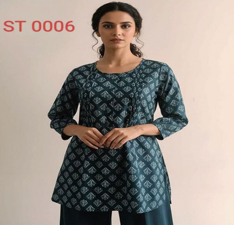 ST 0006 Ladies Printed Short Kurti