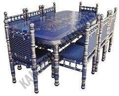Eight Seater Sankheda Dining Set with Rectangular Table