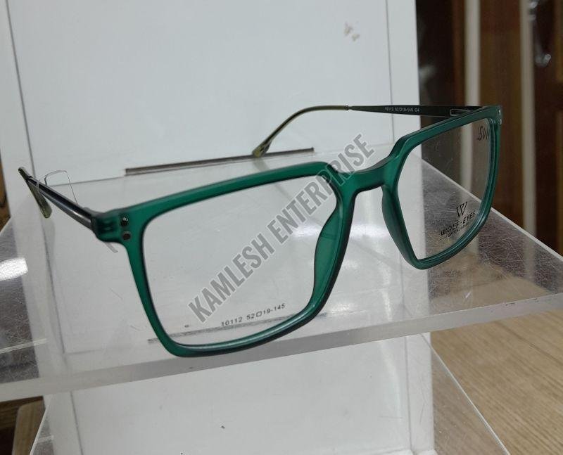 Green Rectangular Eyeglasses Frame