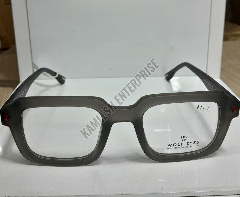 Grey Square Frame Eyeglasses Frame