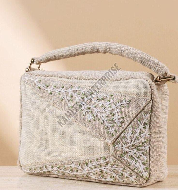 Natural Jute Fabric Tote Bag