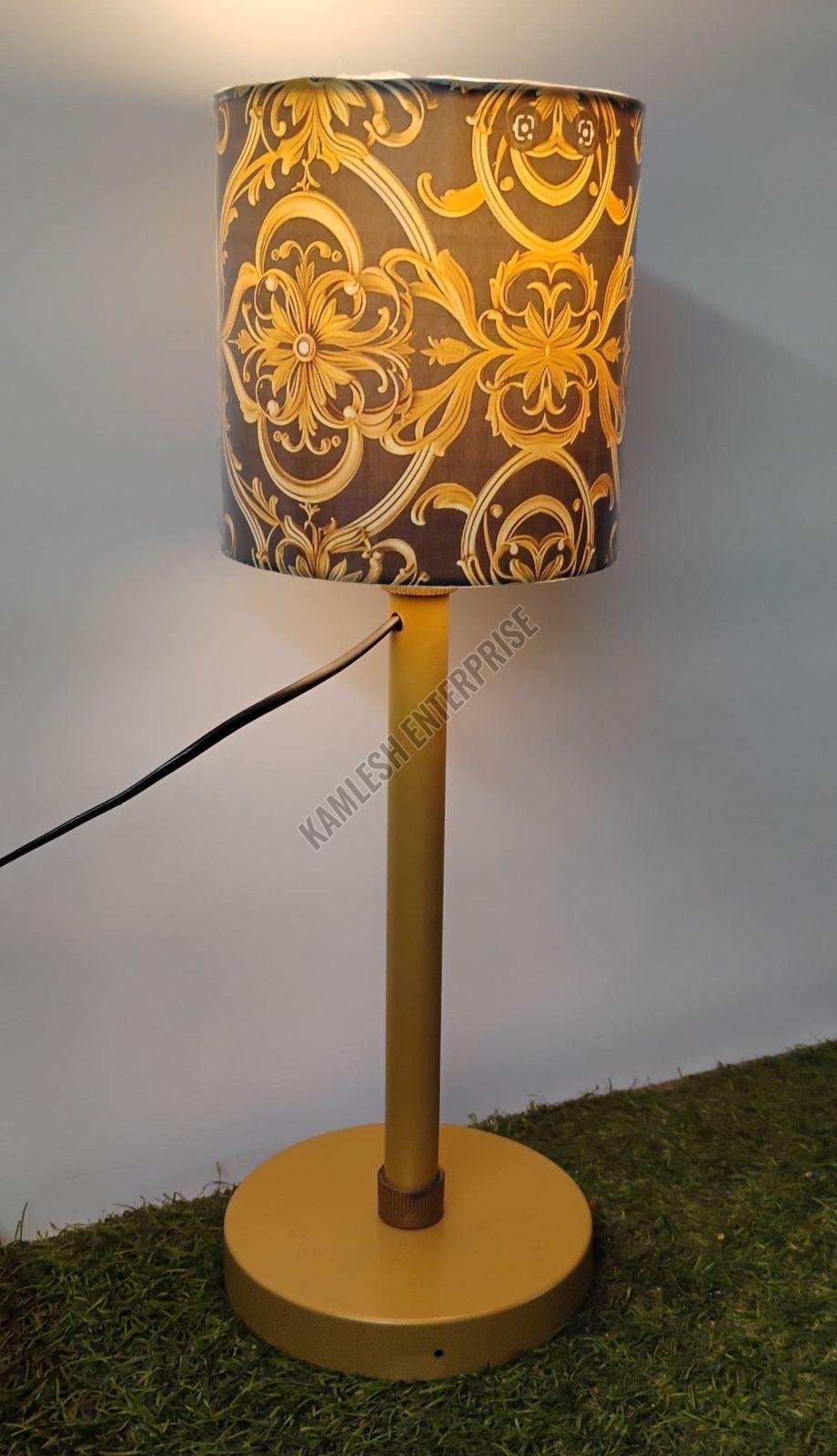 Round Wooden Table Lamp