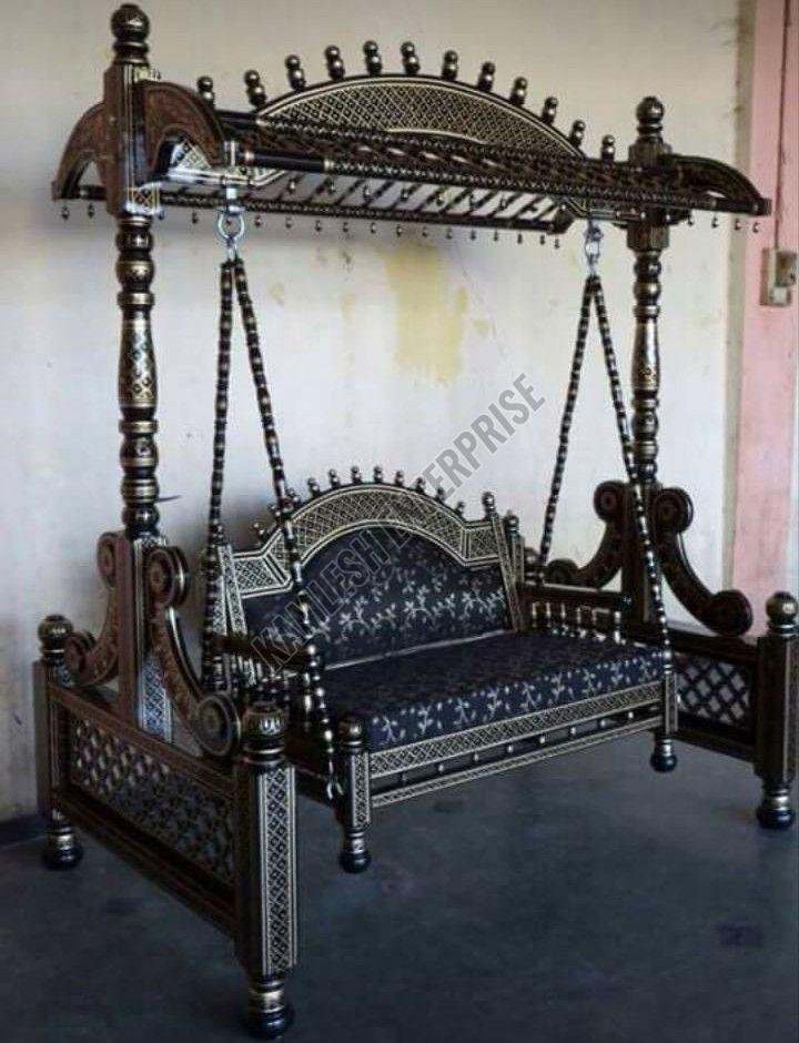 Traditional Sankheda Teak Wood Royal Indoor Swing