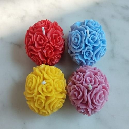 Decorative Rose Flower Ball Candles