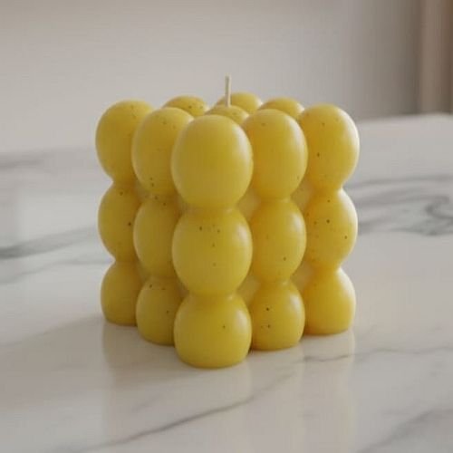 Decorative Yellow Bubble Candle