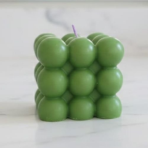 Handmade Green Bubble Candle