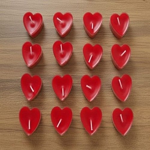 Handmade Red Heart Shape Candles