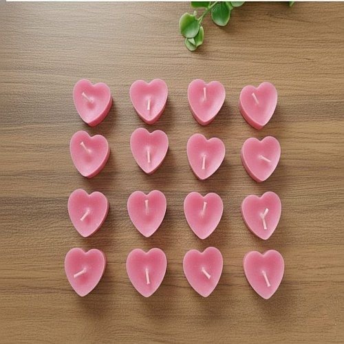 Pink Aesthetic Heart Shape Decorative Candles
