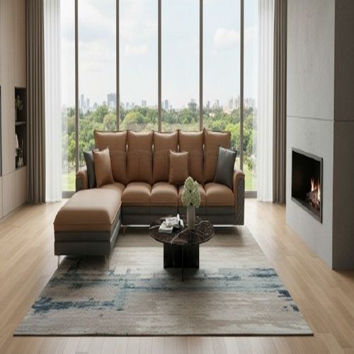 Leather Finish Corner Sofa Sets