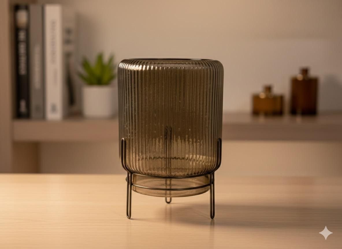 Vintage Glass Candle Holder