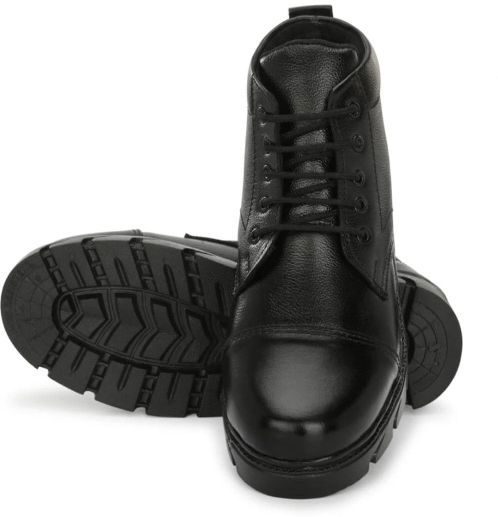 Black Leather Tsf Safety Shoes