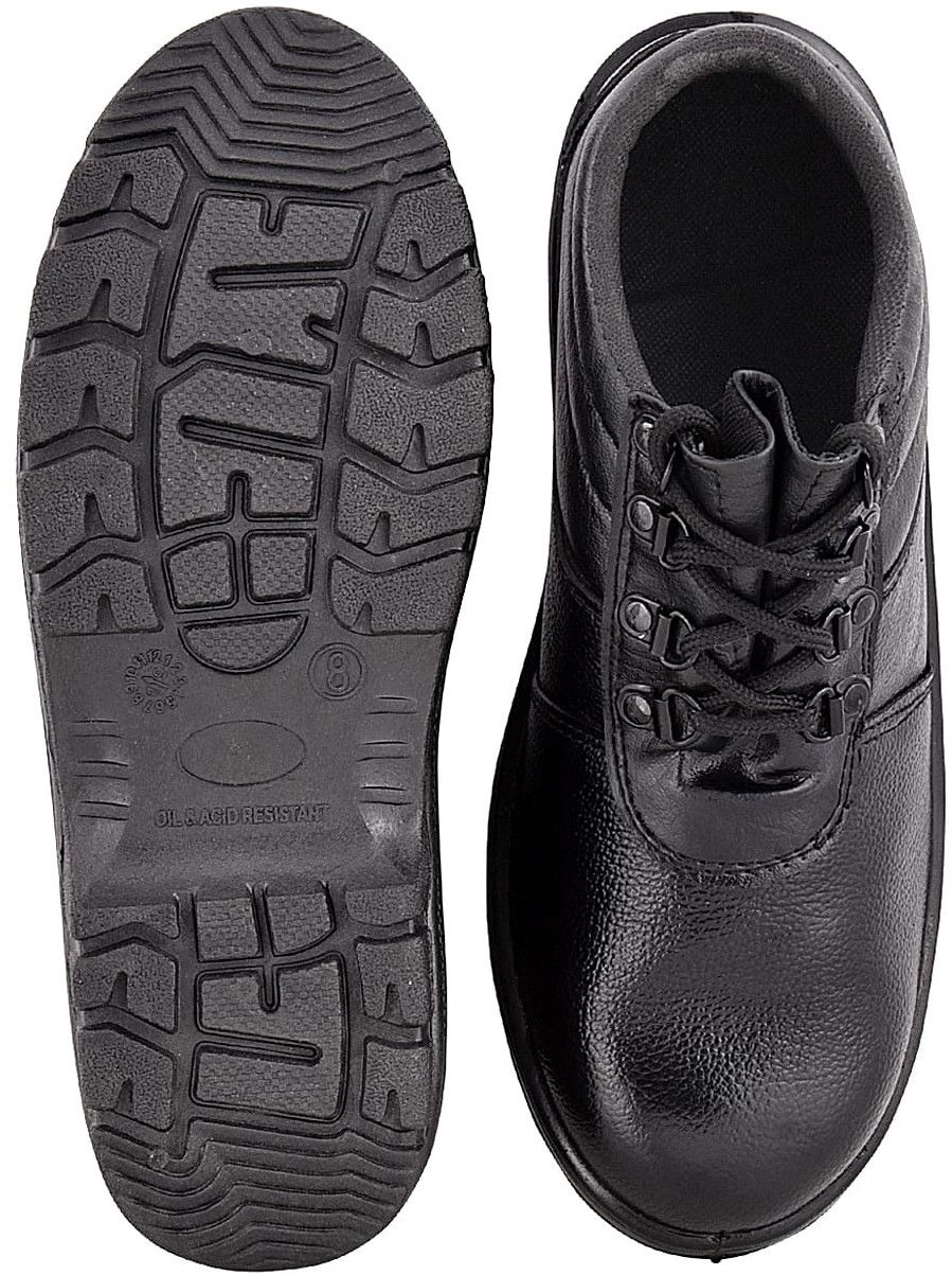 Industrial Black Leather Safety Boots