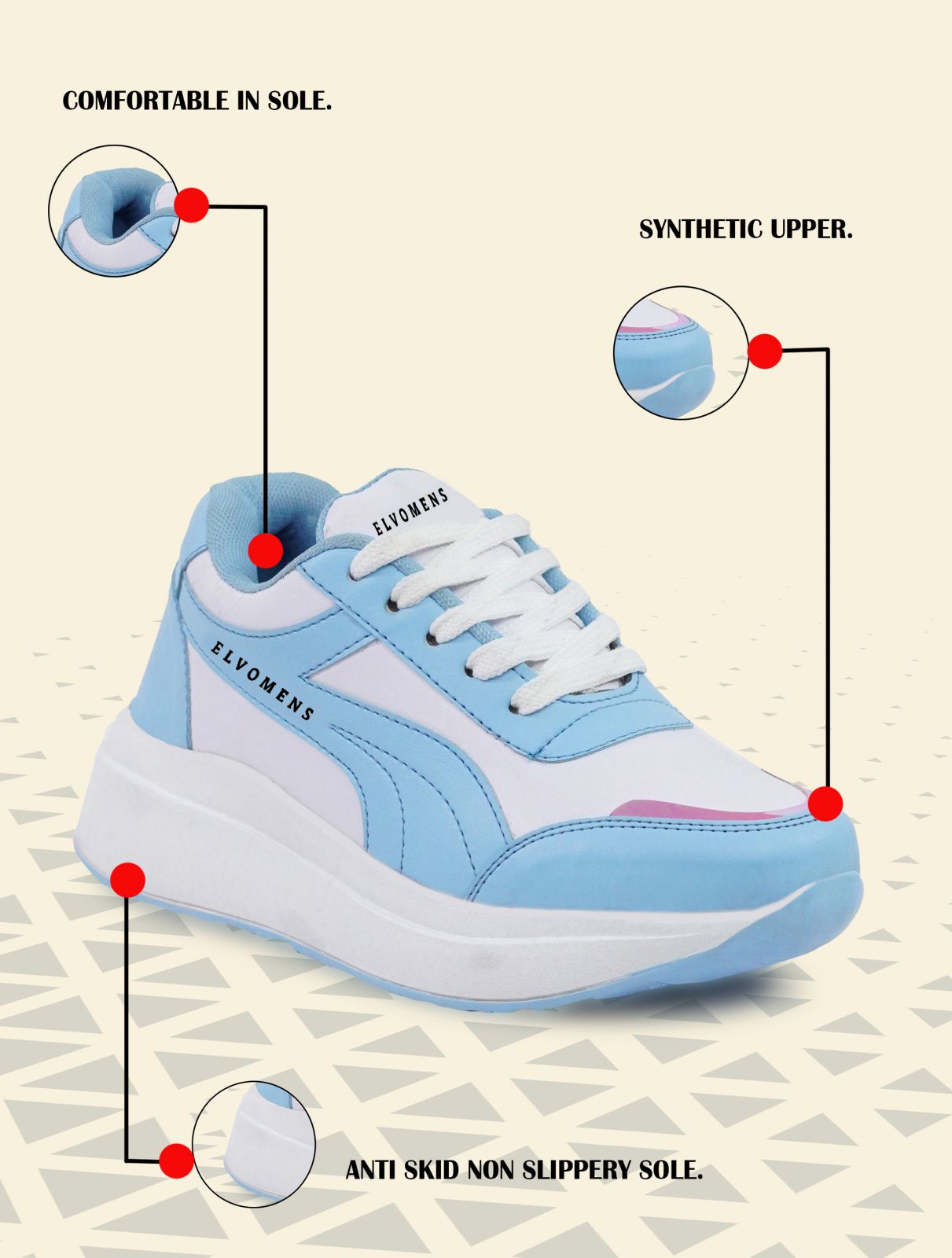 Ladies Slip Resistant Sport Shoes