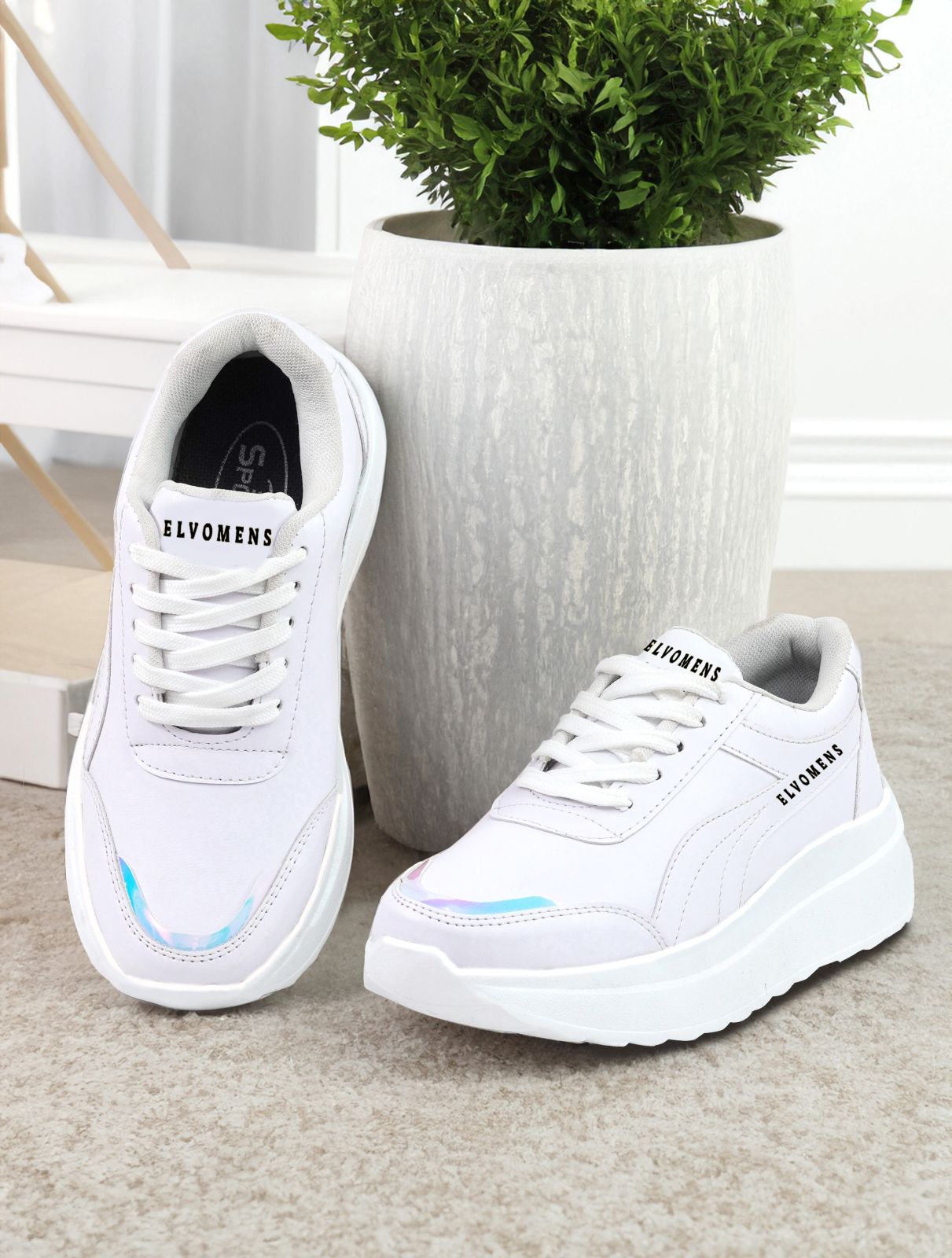 Ladies White Slip Resistant Sport Shoes